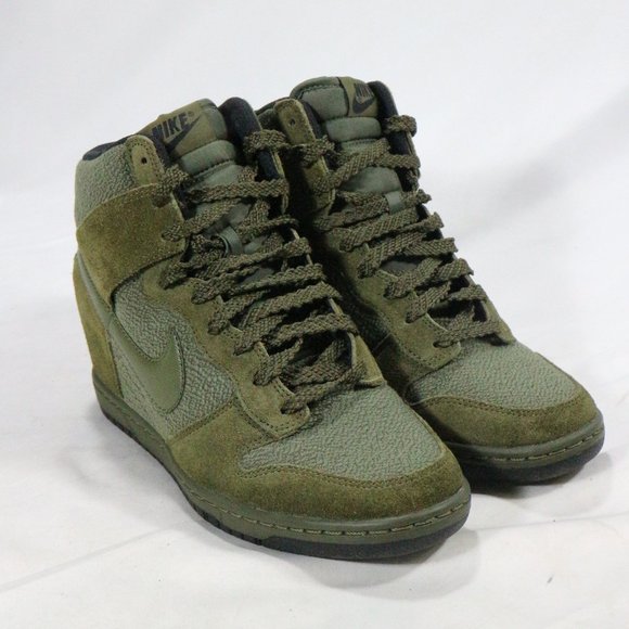 Nike Shoes - NIKE Dunk Sky High Essential Rough Green Sneakers